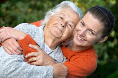 senior and beautiful woman smiling