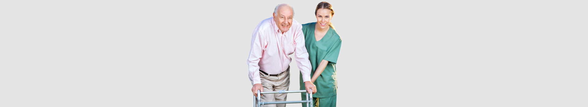 Female caregiver helping senior